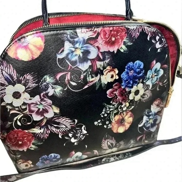 Floral Black Women's Bag - Picture 1 of 2